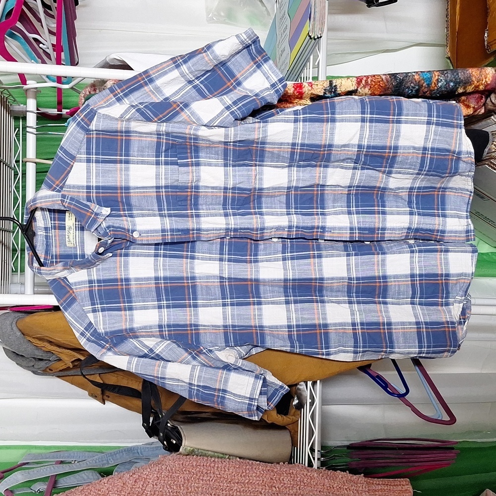 FADED GLORY MEN'S SIZE LT SHORT SLEEVE BUTTON DOWN SHIRT